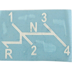 T2 Aufkleber Schaltschema auf Aschenbecher