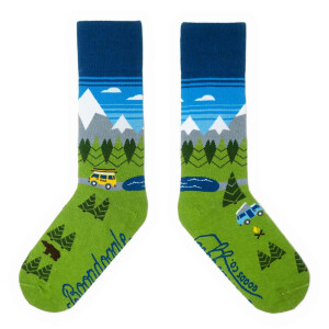 Mountain Westy Socks with Westfalia Campervan