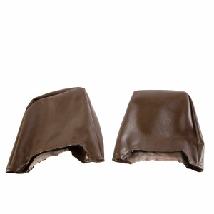 Type2 bay Headrest covers brown, smooth vinyl, OEM...