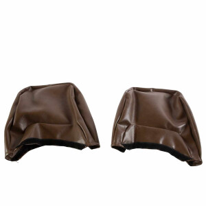 Type2 bay Headrest covers brown, smooth vinyl, OEM...