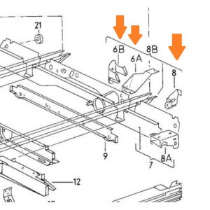 T25 Rear Inner Trailing Arm Mount Bracket, Lefft, Top OEM...