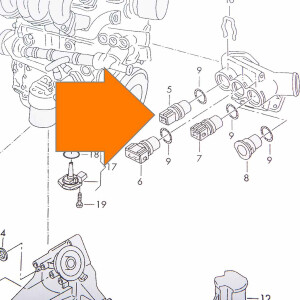 T4 JP temperature sensor, OEM partnr. 357919501 A