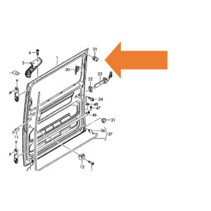 T4, T5 / T6 Rubber buffer sliding door orig. VW OEM...