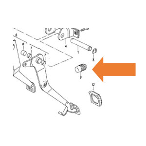 T25 Rubber stop clutchpedal brakepedal orig. VW OEM...